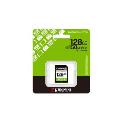 Kingston SDS3-128GB 128GB SDXC Canvas Select Plus Gen3 150MB-s C10 UHS-I U1 V10 Hafıza Kartı