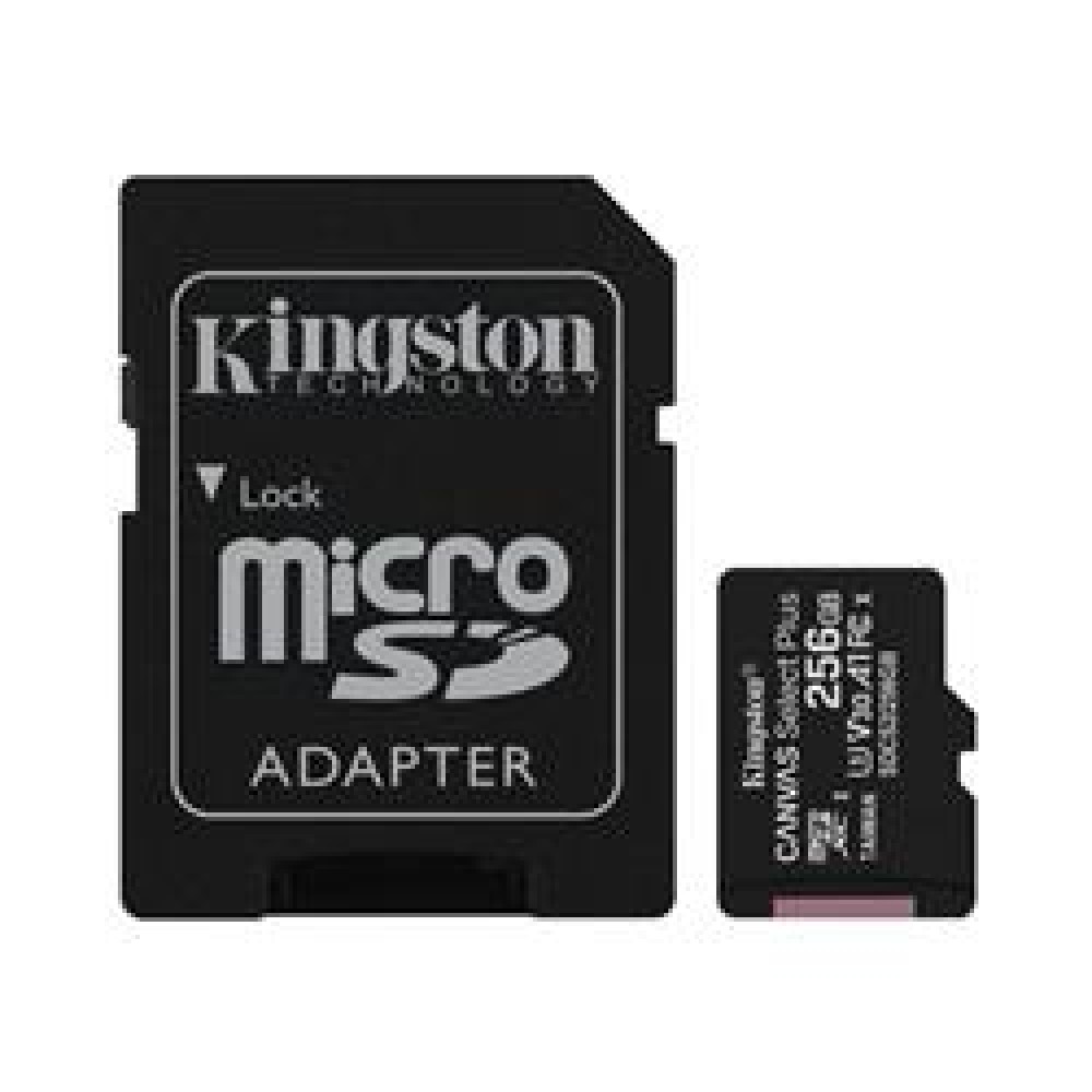 Kingston SDCS2-256GB 256GB micSDXC Canvas Select Plus 100R A1 C10 Card + ADP Hafıza Kartı 