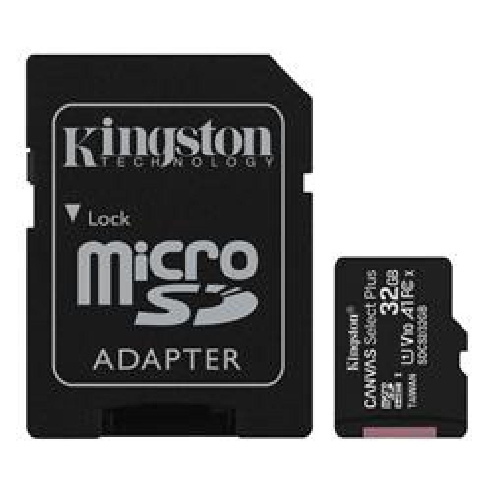 Kingston SDCS2-32GB 32GB micSDHC Canvas Select Plus 100R A1 C10 Card + ADP Hafıza Kartı