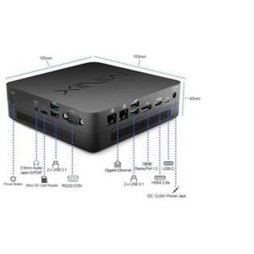 Minix Ngc-5U Mini Pc Intel Core i5-8279U 8GB-256 GB Ubunru Mini Masaüstü Bilgisayar