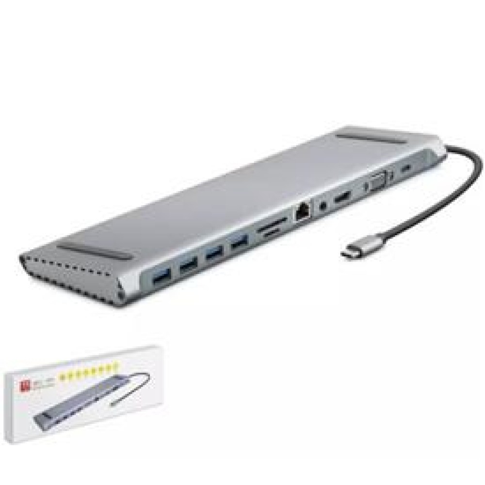 HADRON HDX7854 TYPE-C HDTV COMBO TYPE-C + HDMI 4K 30Hz + 4-USB3.0 + VGA + AUDIO +