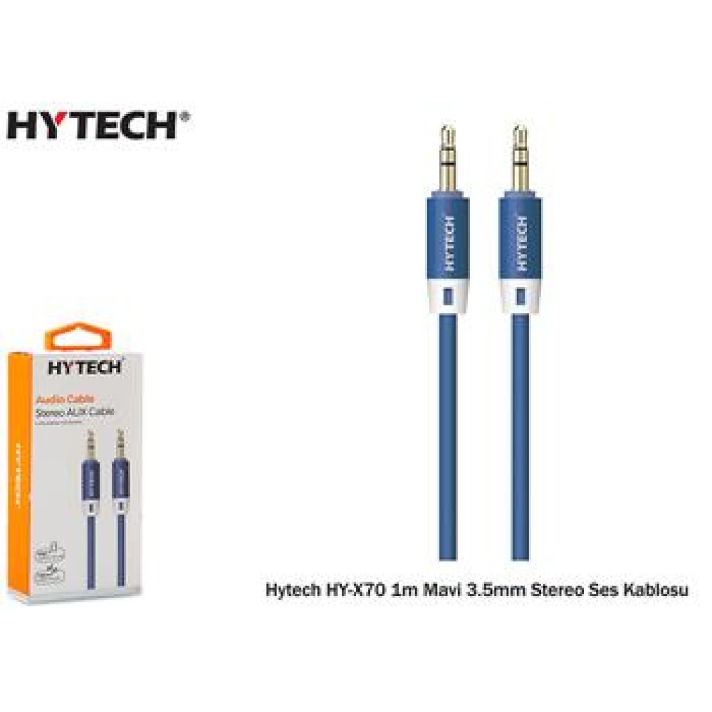 Hytech HY-X70 1m Siyah 3.5mm Stereo Ses Kablosu