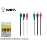 Belkin BLK-F3Y080BF2M 2m 3xrca,m-m Metal Kablo