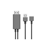 Hytech HY-XO51 Siyah-Gri USB-F to HDMI 1m Mobil Telefon Uyumlu Kablo