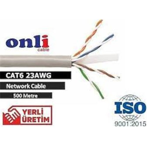 Onli U-UTP 23 AWG CCA 500 Metre Turuncu Cat6 Kablo