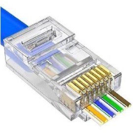 Apronx CAT6 RJ-45 Yeni Nesil Delikli 100 Paket Konnektör
