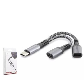Hadron Gj-017 Type-C To 2-Type-C F Kablo Car Şarj 100W Siyah