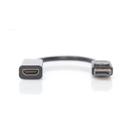 Digutus AK-340408-001-S DisplayPort (DP)  HDMI DP Erkek - HDMI Tip A Dişi, 0.15 metre, siyah