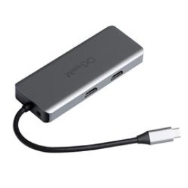 Qgeem QG-UH09 USB 3.0 Type C 9in1 2xHDMI-VGA-TF SD Kart Okuyucu-USB 3.0-USB 2.0 Hub