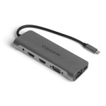 Qgeem QG-UH10 USB 3.0 TypeC 10in1 2xHDMI-VGA-TF SD Kart Okuyucu-USB 3.0-USB 2.0-PD+SD-Ethe  HUB