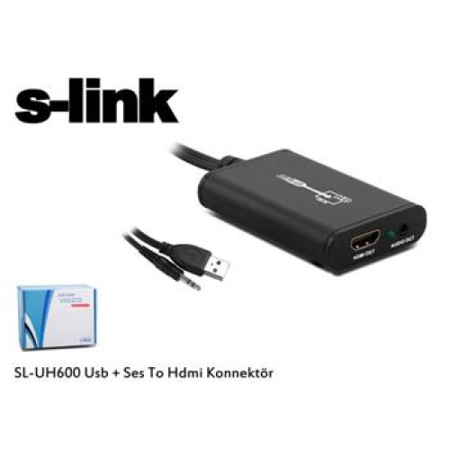 S-link SL-UH600 Usb + Ses to Hdmı Çevirici 